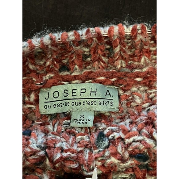 Joseph A Sweater Womens Small Rust Multicolor Chunky Knit Pullover Cozy NWT - Picture 6 of 8